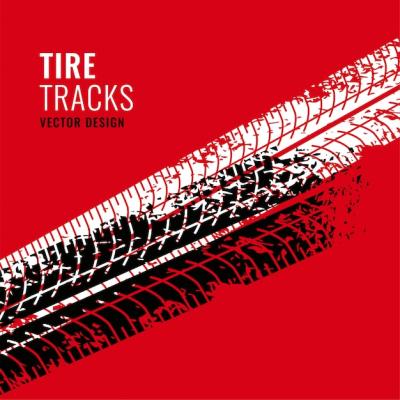 Red Background Featuring Tire Tracks – Free Download