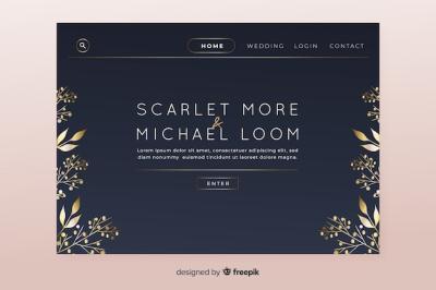 Beautiful Wedding Landing Page Design – Free Download