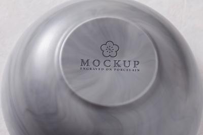 Mockup Engraved Porcelain Piece – Free Download