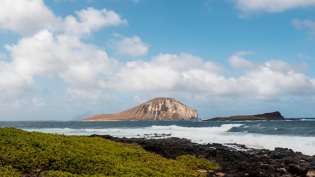 Tropical Hawaii Landscape with Blue Sea – Free Download