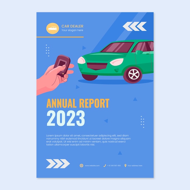 Hand Drawn Car Dealership Annual Report – Free Download Free Stock Photo