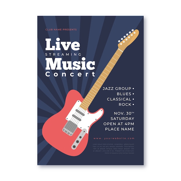 Music Concert Live Streaming Poster – Free Download