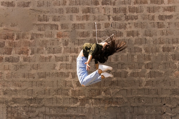 Female Dancer Jumping in Air – Free Stock Photo for Download