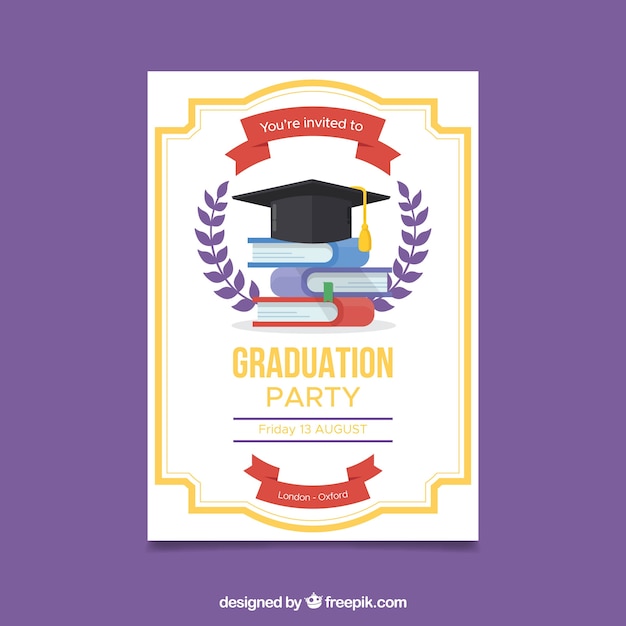 Classic Graduation Invitation Template – Free Download