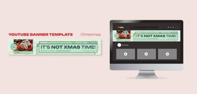 Christmas Celebration YouTube Banner Template – Free Download