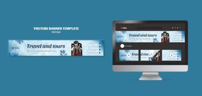 Winter Season YouTube Banner Template – Free Download