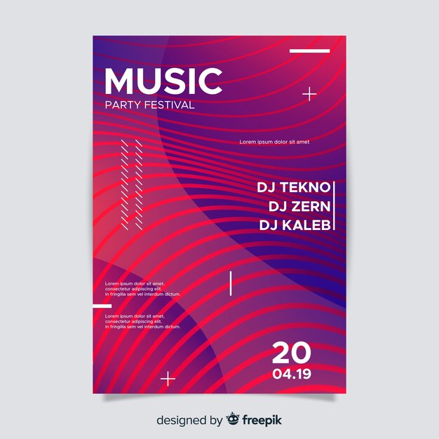 Colorful Music Festival Poster Template – Free Download, Download Free Stock Photo