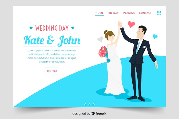 Beautiful Wedding Landing Page – Free Download