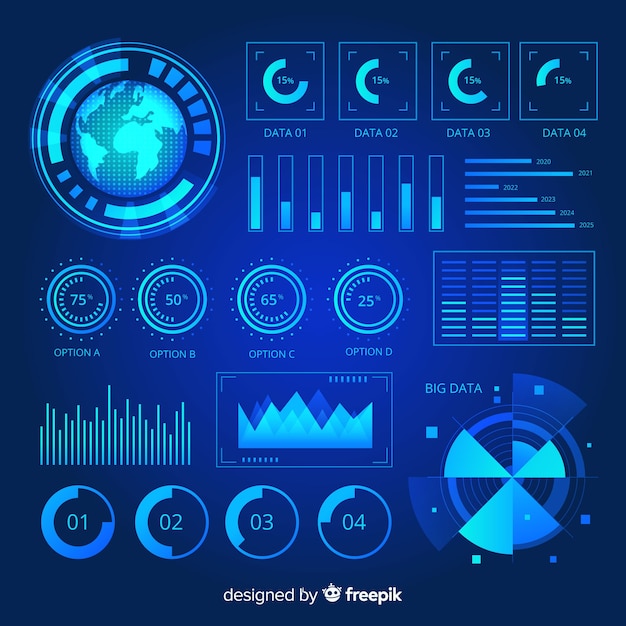 Futuristic Infographic Elements – Free to Download