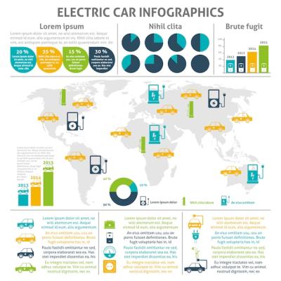 Electric Car Infographic Set – Free Download for Stunning Visuals