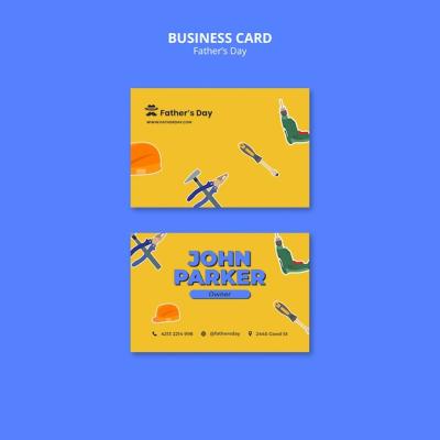 Father’s Day Celebration Business Card Template – Free to Download