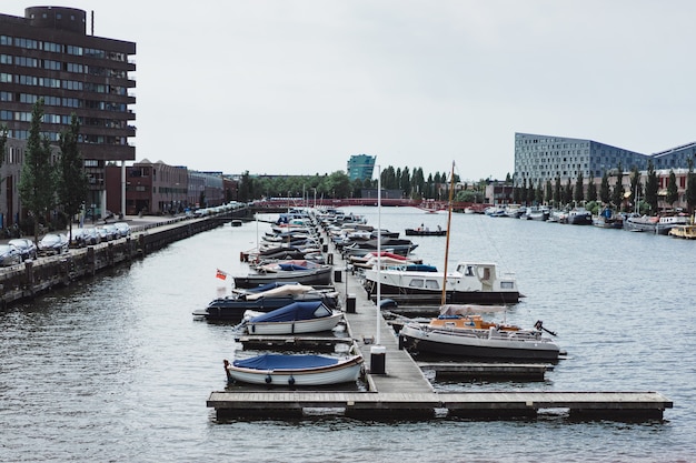 Yachts at City Port in Amsterdam – Free Stock Photo, Download Free