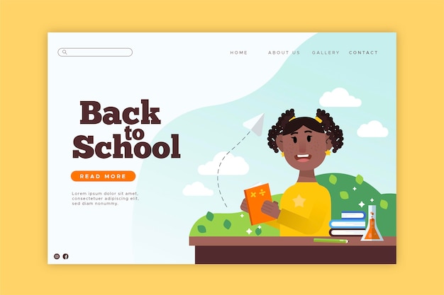 Back to School Landing Page Template – Free Download