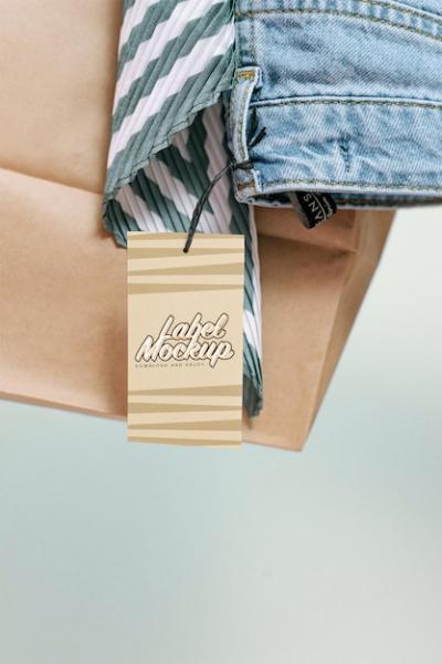 Shopping Label Mockup – Free Download for Stunning Product Displays