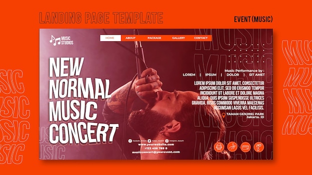 New Normal Music Concert Landing Page – Free Stock Photos for Download