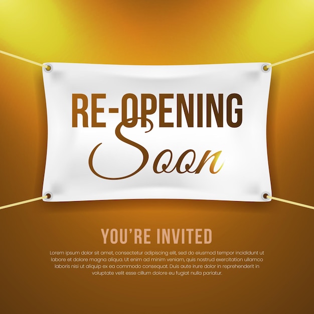 Re-opening Soon Banner Concept – Free Download