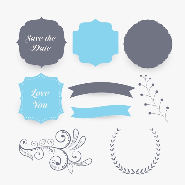 Wedding Decoration Elements and Labels – Free Stock Photo Download