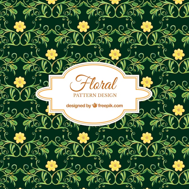 Nature and Flower Pattern Background – Free Download