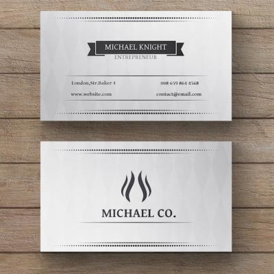 White Minimal Business Card Design – Free Download