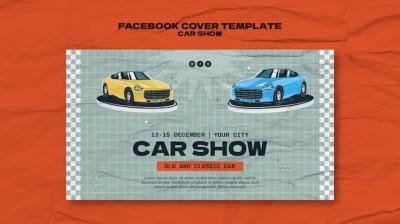 Car Show Facebook Cover Template – Download Free Stock Photo