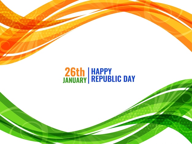 Indulge in the Indian Patriotic Tricolor Theme Wave Background Vector – Free Download