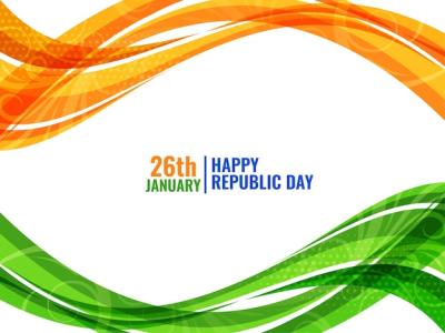 Indulge in the Indian Patriotic Tricolor Theme Wave Background Vector – Free Download