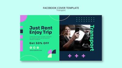 Flat Design Transport Template – Free Download