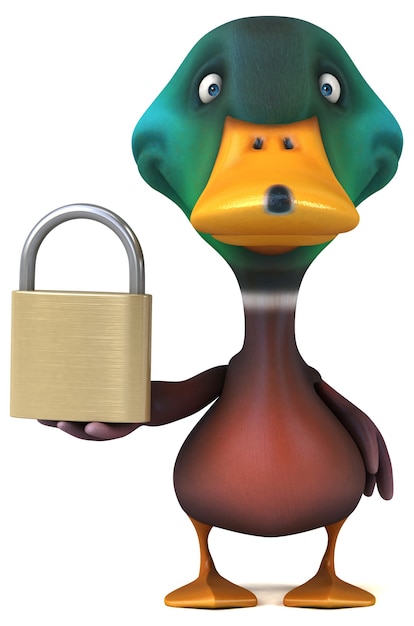 Funny Duck 3D Illustration – Free to Download