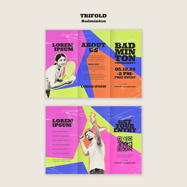 Badminton Template Design – Download Free Stock Photo