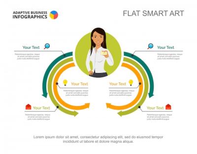 Six Points Process Chart Template for Presentation – Free to Download