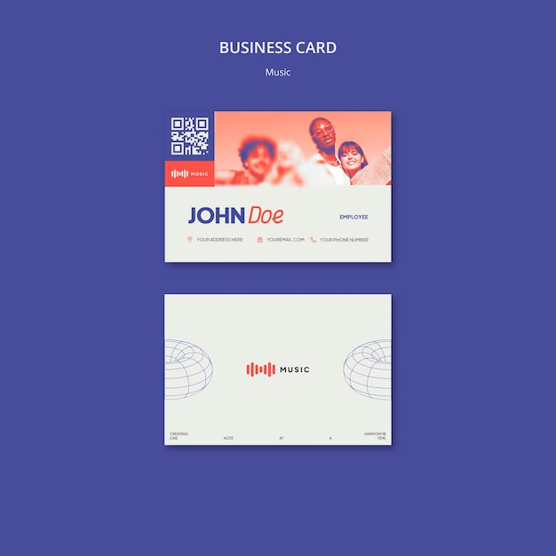 Music Entertainment Business Card Template – Free to Download