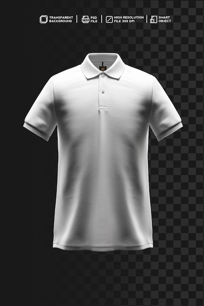 Polo TShirt Design Mockup on Transparent Background – Free Download