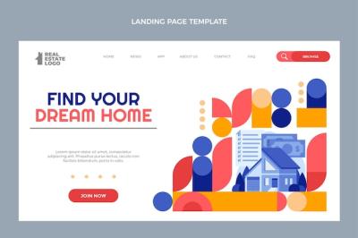 Flat Design Real Estate Landing Page – Free Stock Photo Download