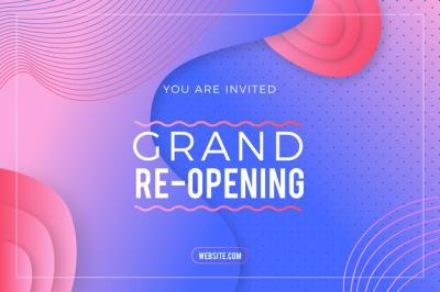 Grand Re-Opening Background Vector Template – Free Download