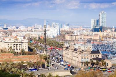 Stunning Aerial View of Barcelona – Free Download