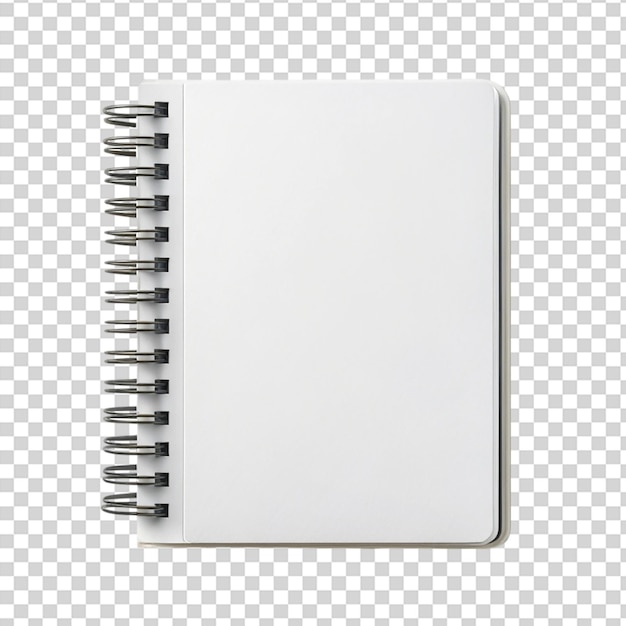 Blank White Notebook Isolated on Transparent Background – Free Download