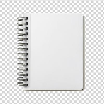 Blank White Notebook Isolated on Transparent Background – Free Download