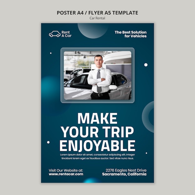 Car Rental Poster Template Design – Free Download