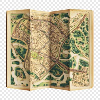 3D Folded Map Layout for Easy Customization – Free Stock Photo, Download for Free