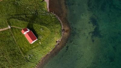 Beautiful Church in Iceland Landscape – Free Download