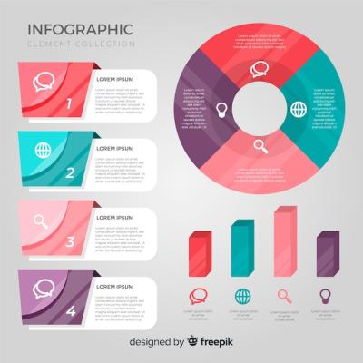 Flat Infographic Element Collection – Free Download