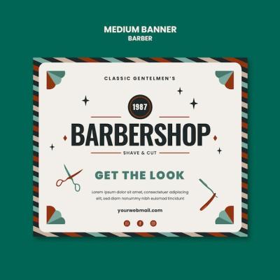 Barber Template Design – Free Download, Free Stock Photo