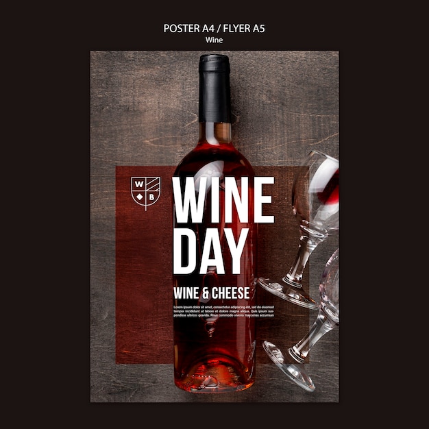 Wine Poster Template Theme – Free Download