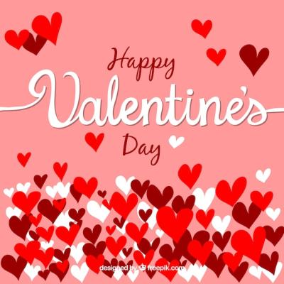 Background Design for Valentine’s Day in Pink – Free Download