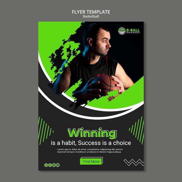 Basketball Flyer Template – Free Download of PSD Designs