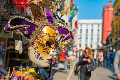 Beautiful Carnival Mask Closeup in Venice Street – Free Stock Photo for Download