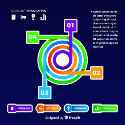 Modern Pie Chart Gradient Infographic – Free Stock Photo Download