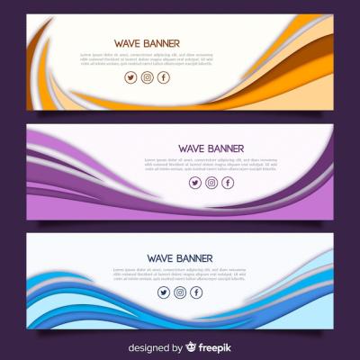 Abstract Dynamic Shape Banner Set – Free Download