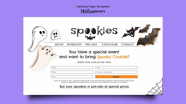 Halloween Template Design for Creative Projects – Free Download