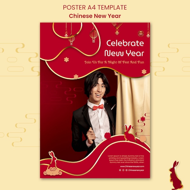 Chinese New Year Poster Template – Free Download Free Stock Photo